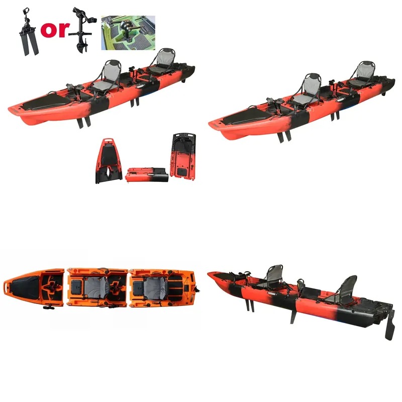 Fishing Kayak Sit In - Hete Aanbieding 14FT 2-Persoons Dubbele Peddel