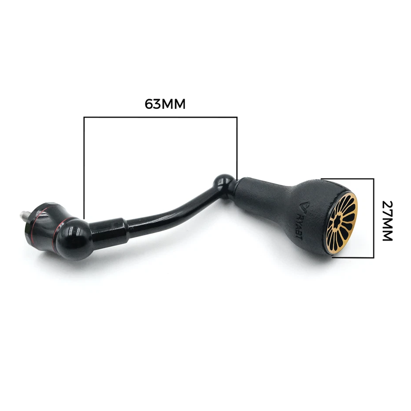 Daiwa Reel Fuego - 63mm Spinhendel met TPE zwarte knop