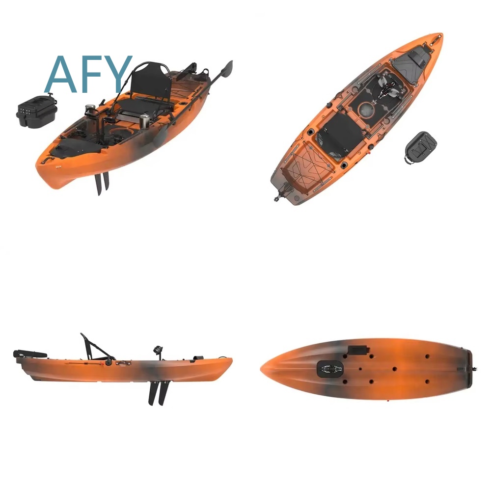 Fishing Kayak Sit In - 10-voet pedaal-aangedreven kajak voor comfortabel peddelen,