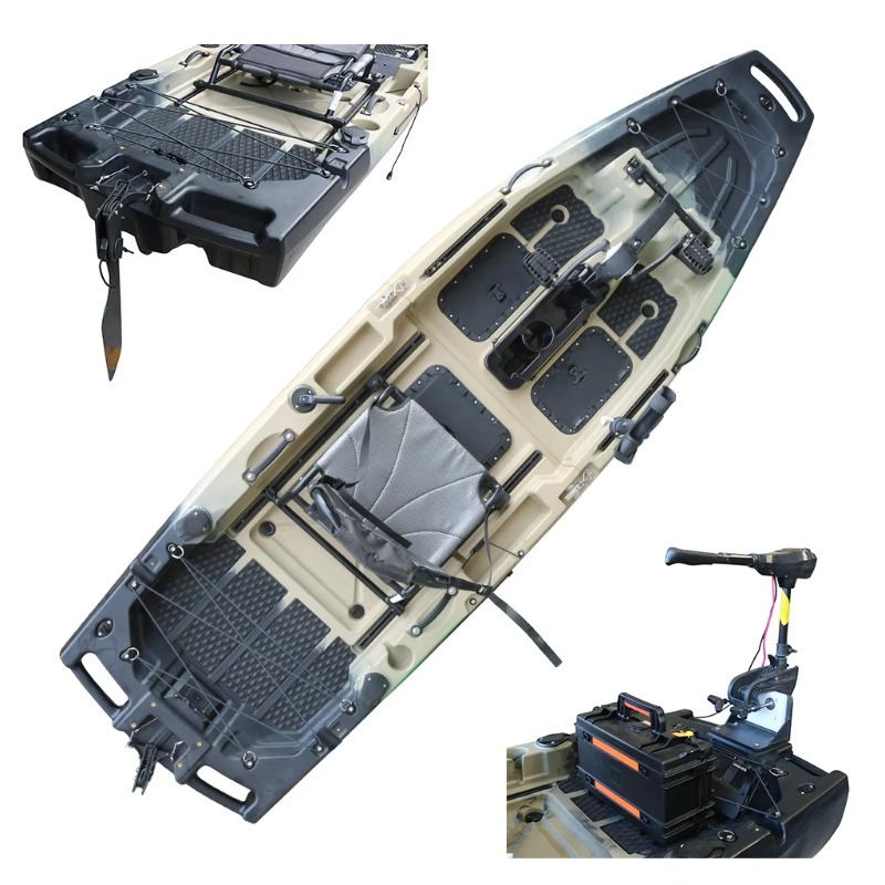 Fishing Kayak Sit In - 1-persoons HDPE/PE zit-op-top CE gemotoriseerde zeekano