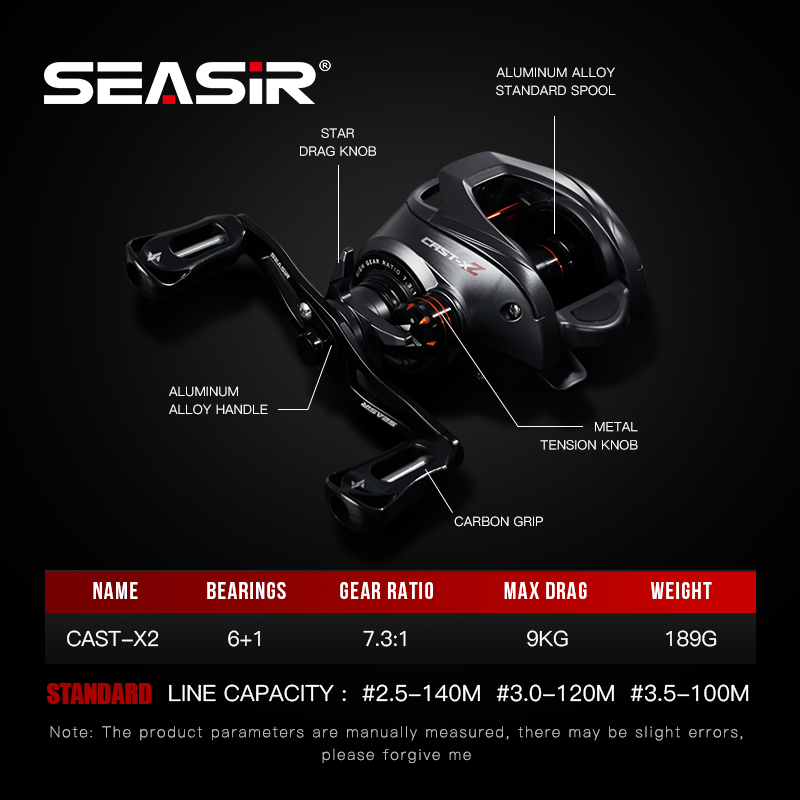 SEASIR Cast-X2 Baitcasting Ree - Kastking Reel Zephyr recensie en prijs