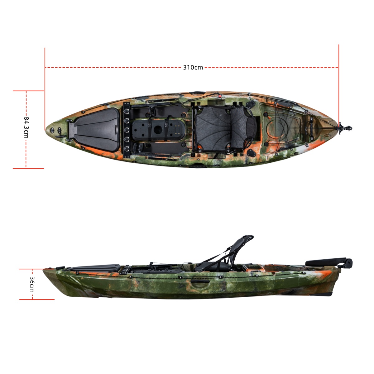 Eersteklas enkele viskajak Pla - Fishing Kayak Rod Holder recensie en prijs
