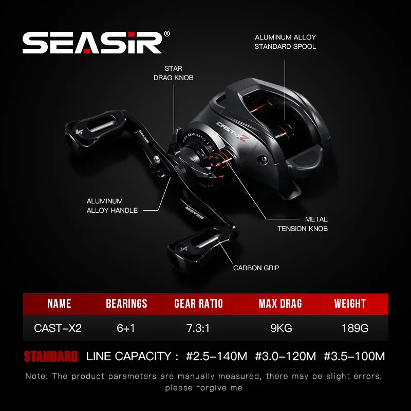 SEASIR Gegoten X2 Baitcasting  - Kastking Reel Zephyr recensie en prijs