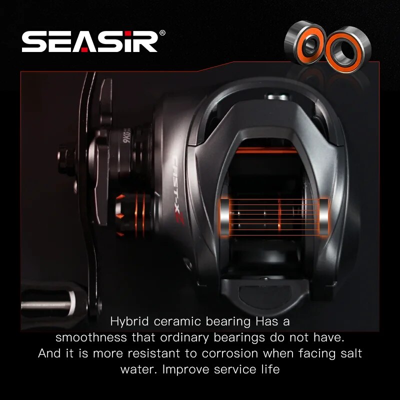 SEASIR Gegoten X2 Baitcasting  - Kastking Reel Zephyr recensie en prijs
